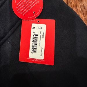 Spanx faux suede flare pants in classic navy size small.